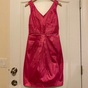 Pink V-Neck Dress w/Pockets!